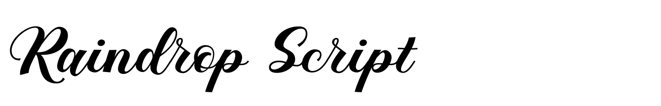 Raindrop Script